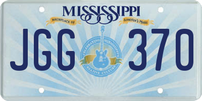 MS license plate JGG370