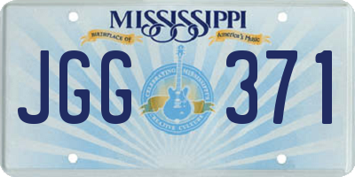 MS license plate JGG371