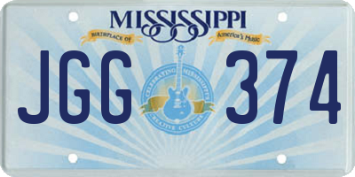 MS license plate JGG374