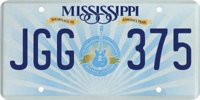 MS license plate JGG375