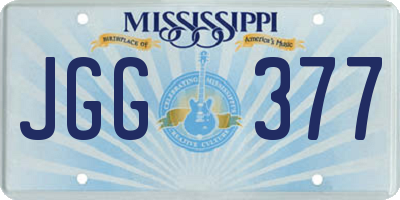 MS license plate JGG377