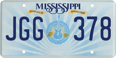 MS license plate JGG378