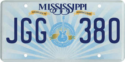 MS license plate JGG380