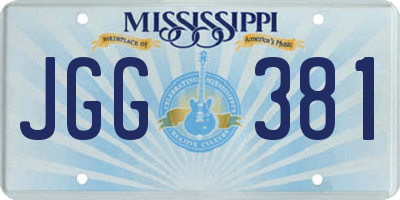 MS license plate JGG381