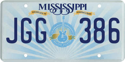 MS license plate JGG386