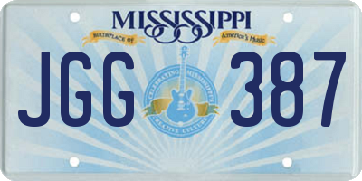 MS license plate JGG387