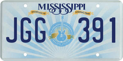 MS license plate JGG391