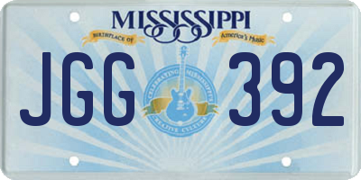 MS license plate JGG392