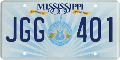 MS license plate JGG401