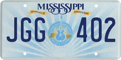 MS license plate JGG402