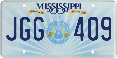 MS license plate JGG409
