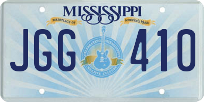 MS license plate JGG410