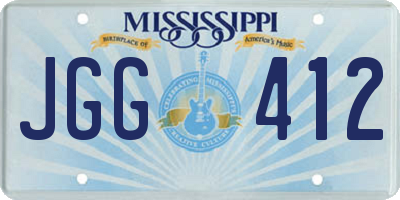 MS license plate JGG412