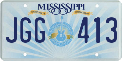 MS license plate JGG413