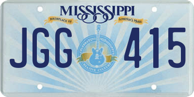 MS license plate JGG415