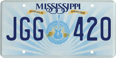 MS license plate JGG420