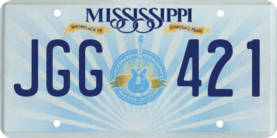 MS license plate JGG421