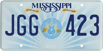 MS license plate JGG423
