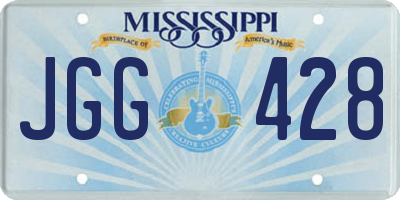 MS license plate JGG428