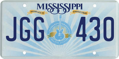MS license plate JGG430