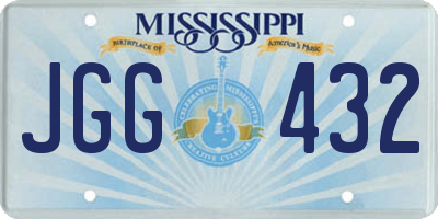 MS license plate JGG432