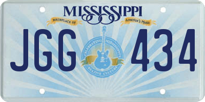 MS license plate JGG434
