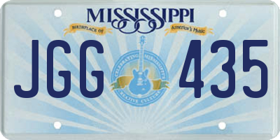 MS license plate JGG435