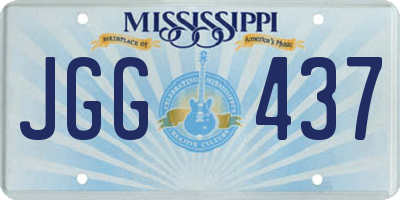 MS license plate JGG437