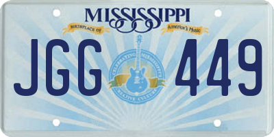 MS license plate JGG449