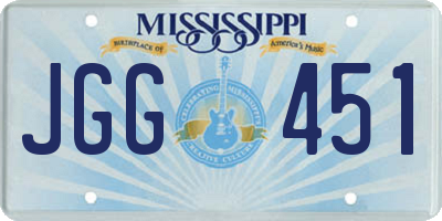 MS license plate JGG451