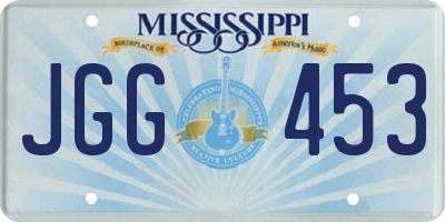 MS license plate JGG453