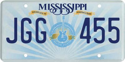 MS license plate JGG455