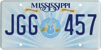 MS license plate JGG457