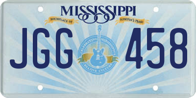 MS license plate JGG458