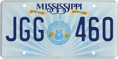 MS license plate JGG460