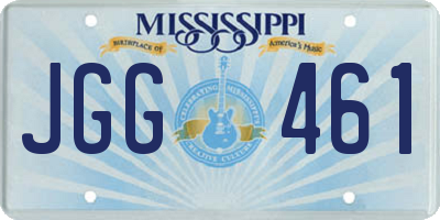 MS license plate JGG461