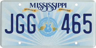 MS license plate JGG465
