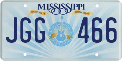 MS license plate JGG466