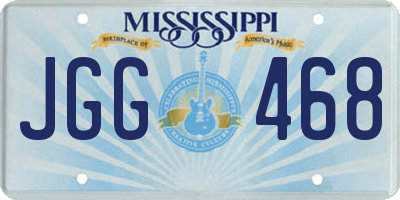 MS license plate JGG468