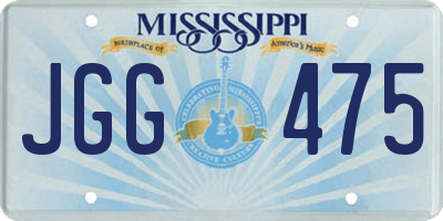 MS license plate JGG475
