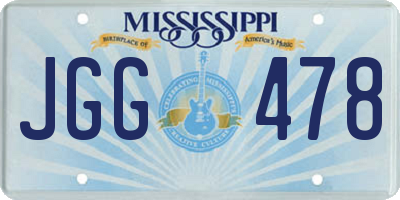 MS license plate JGG478