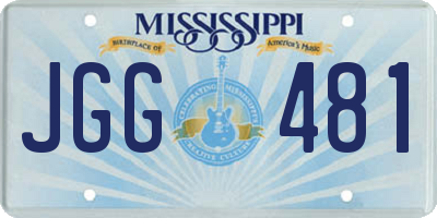 MS license plate JGG481