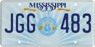 MS license plate JGG483