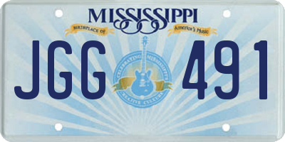 MS license plate JGG491