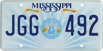 MS license plate JGG492