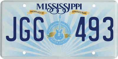 MS license plate JGG493