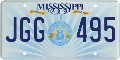 MS license plate JGG495