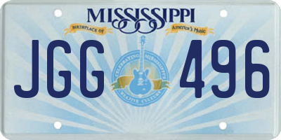 MS license plate JGG496