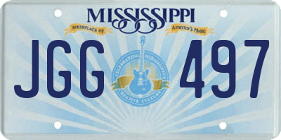 MS license plate JGG497