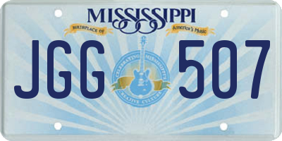 MS license plate JGG507